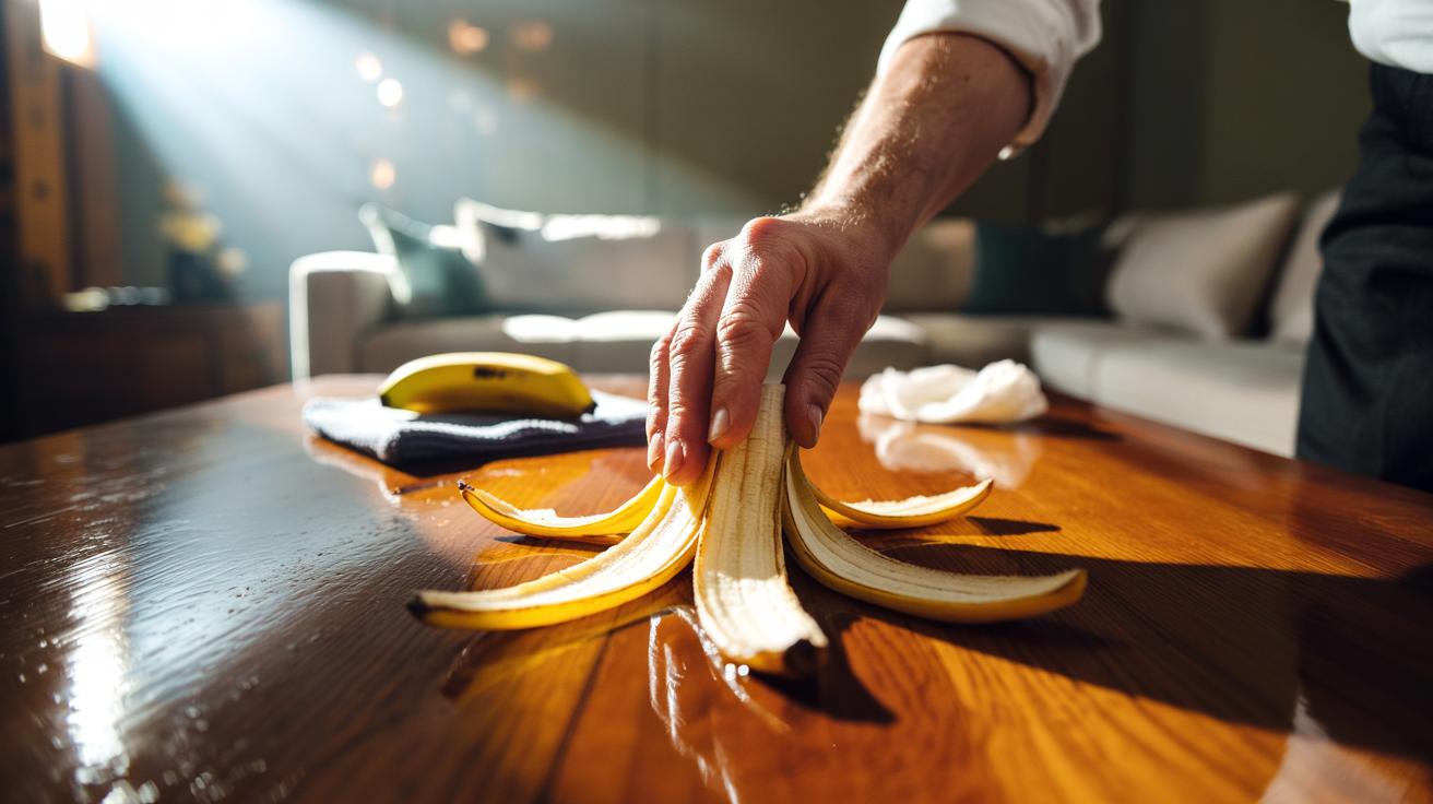 Banana Peel Polish: How its enzymes restore wood shine in minutes